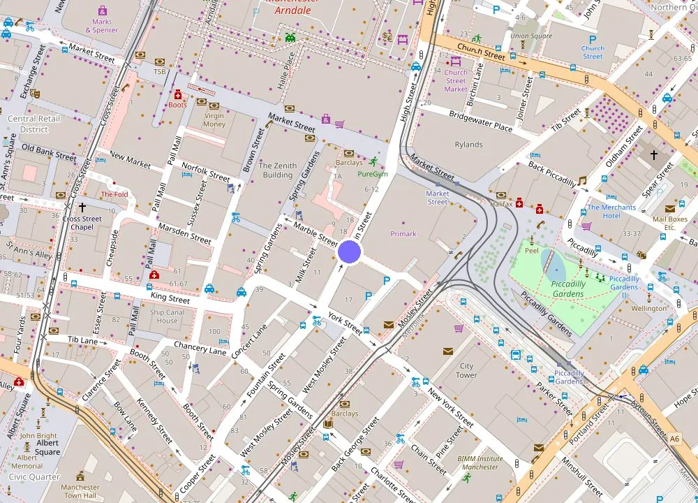 Map: BrewDog DogHouse Manchester